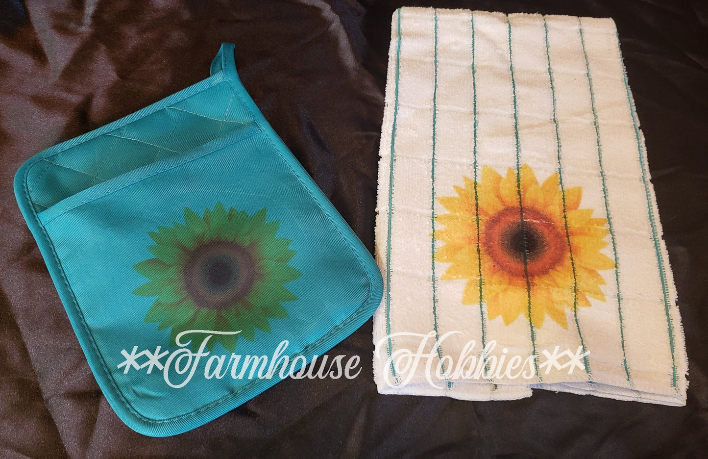 Towel/Potholder Set-Sunflower Home Decor/Accessories Farmhouse Hobbies
