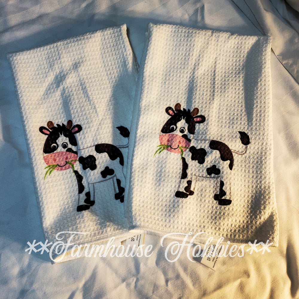 Towel Set - Cute Cow Home Decor/Accessories Farmhouse Hobbies