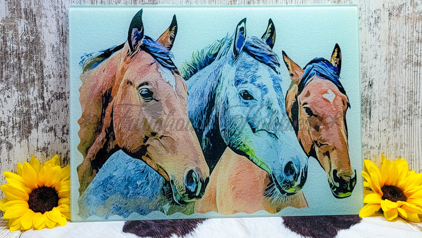 Lg. Rectangle - Horses Home Decor/Accessories Farmhouse Hobbies