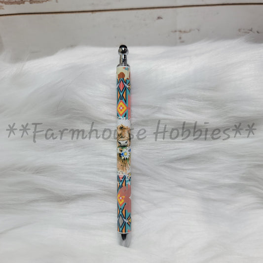 Aztec Cows Sublimation Pen Farmhouse Hobbies
