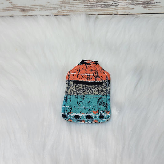 Hand Sanitizer Holder - Orange/Leopard with custom gift design