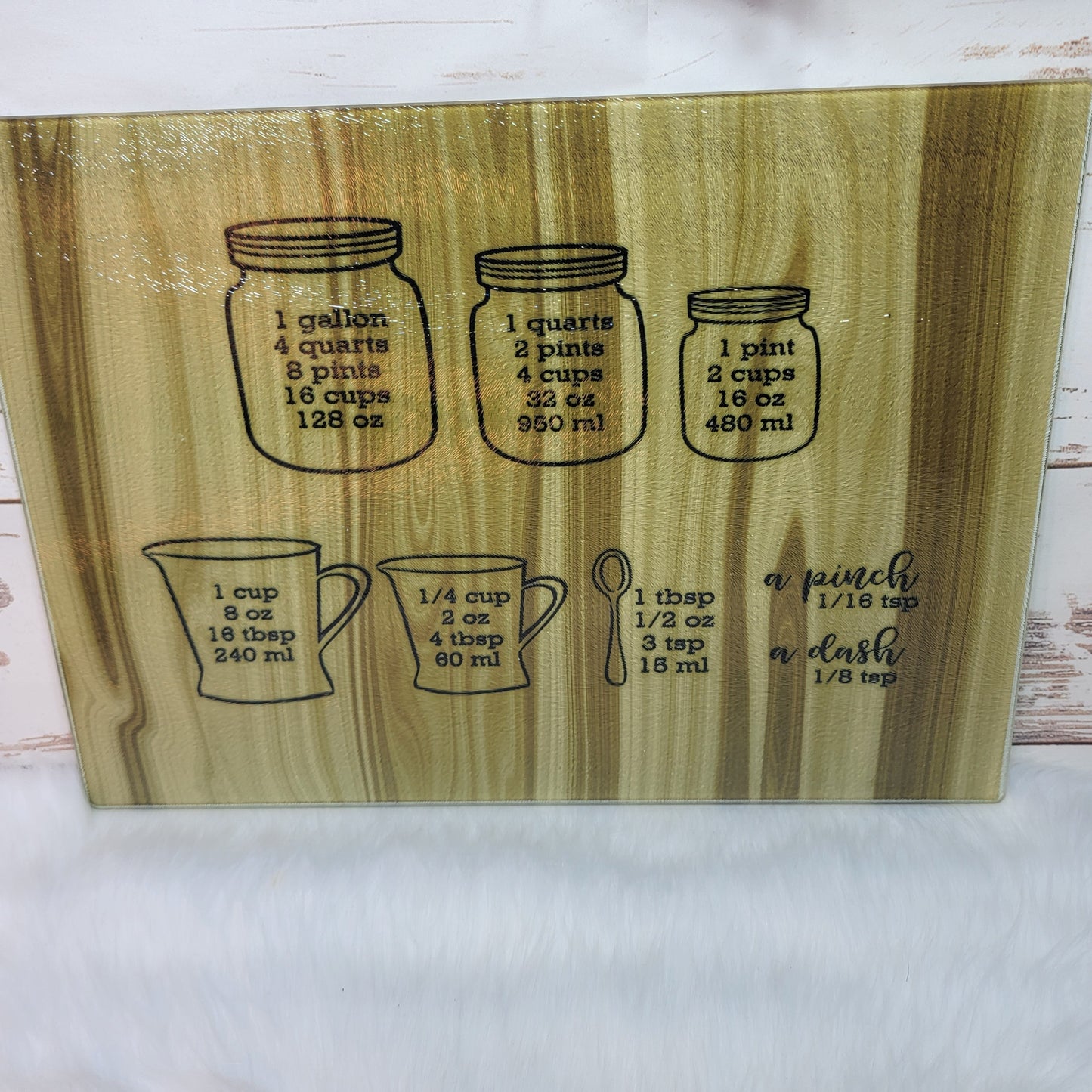 Lg. Rectangle - Wood Measurement with custom gift design
