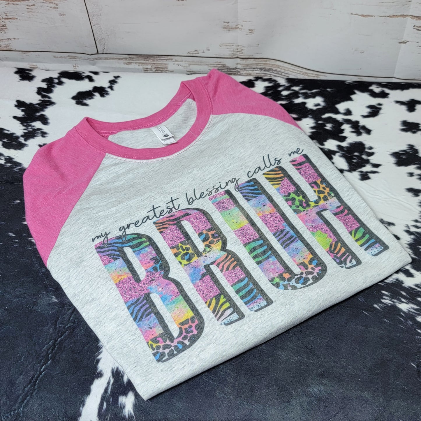 Bruh Raglan Tshirt with custom t-shirt design