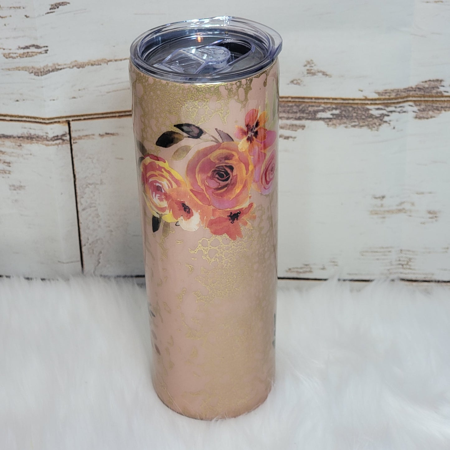 20 oz Skinny Orange Rose RTS Drinkware Farmhouse Hobbies