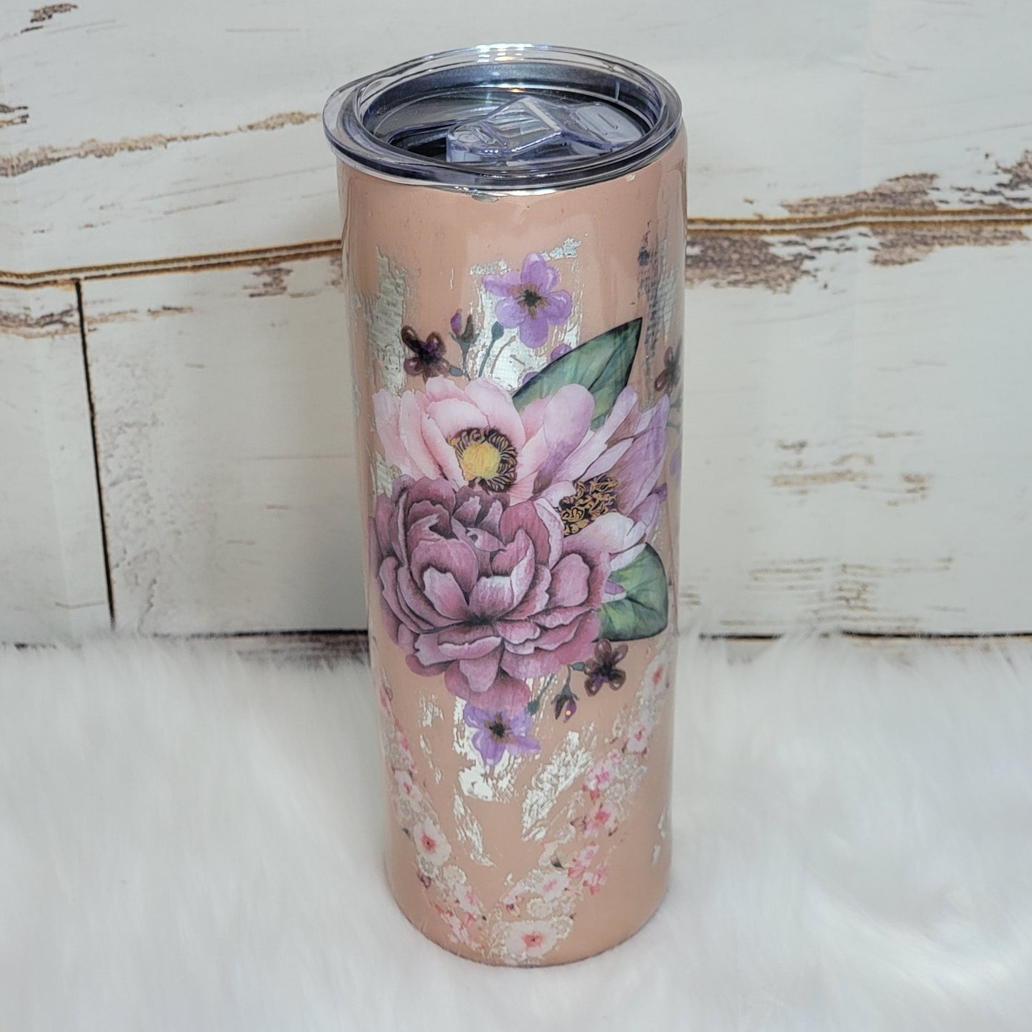20 oz Skinny Pink Rose RTS Drinkware Farmhouse Hobbies
