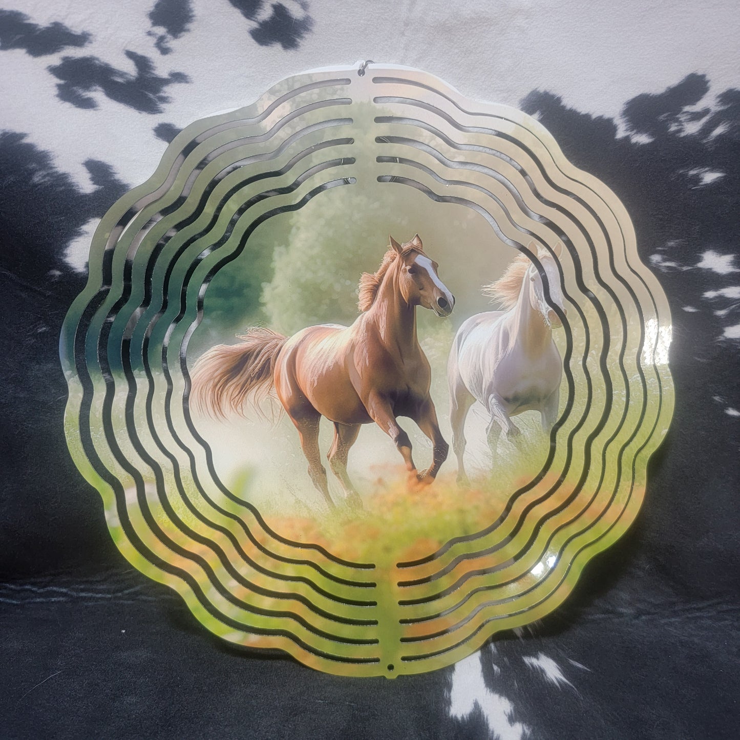 Running Horse Pair Wind Spinner Farmhouse Hobbies