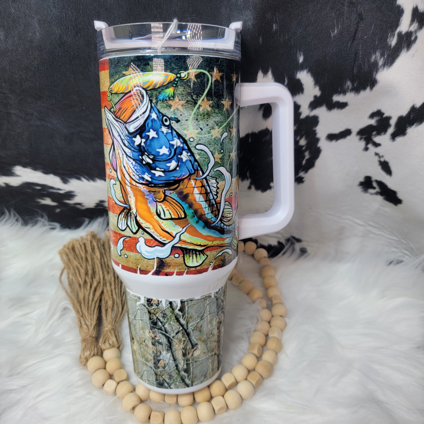 40 oz - America Buck & Fish Farmhouse Hobbies