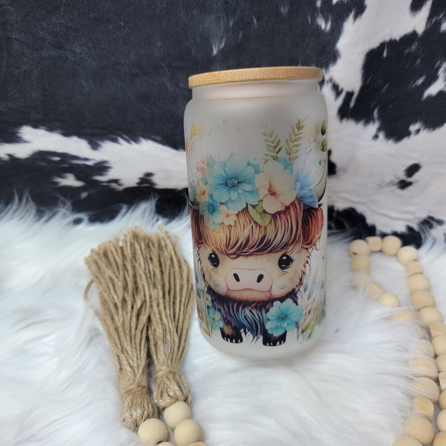 16 oz Glass Can - Highland Blue Farmhouse Hobbies