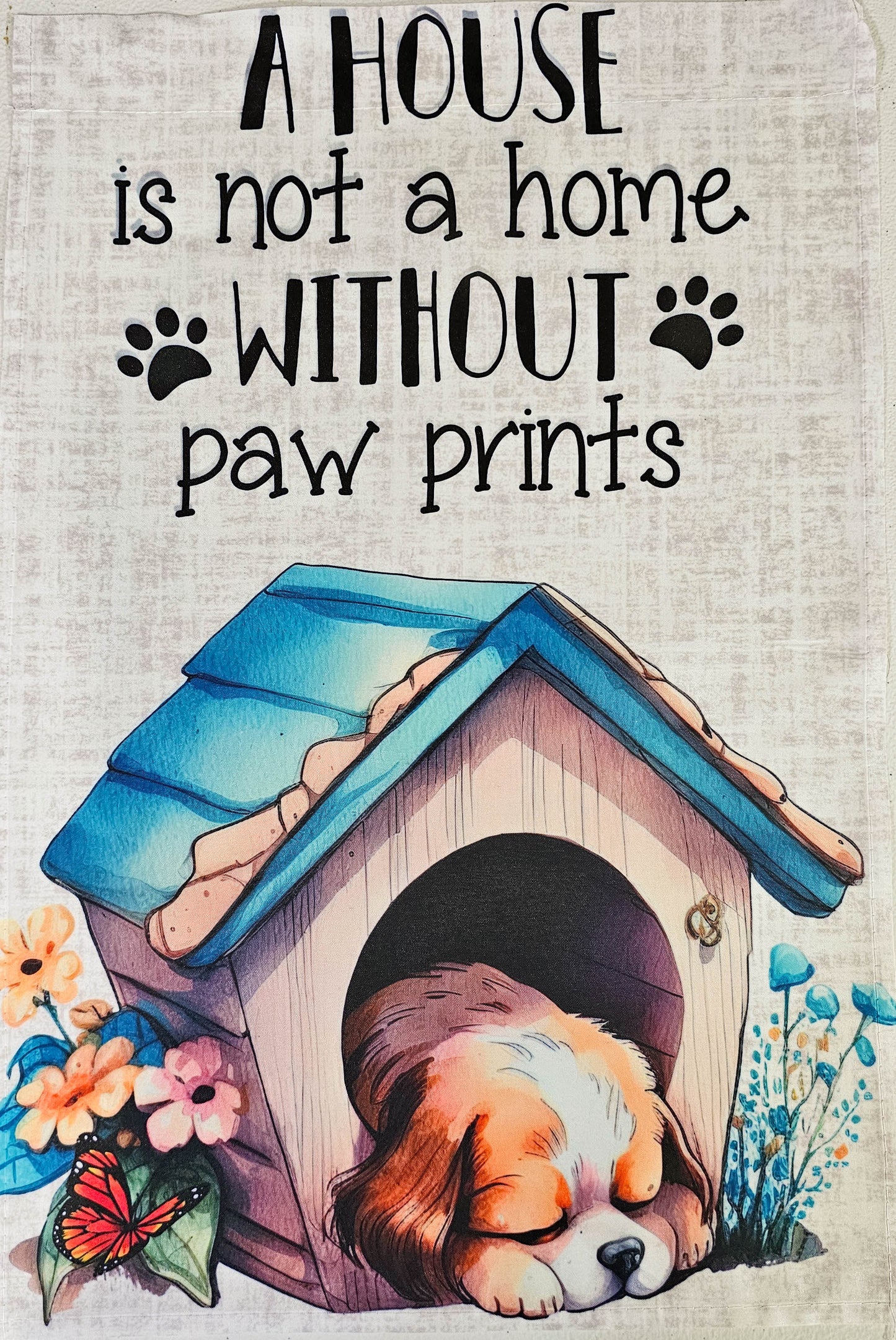 Garden Flag - Pawprints with custom garden flag design