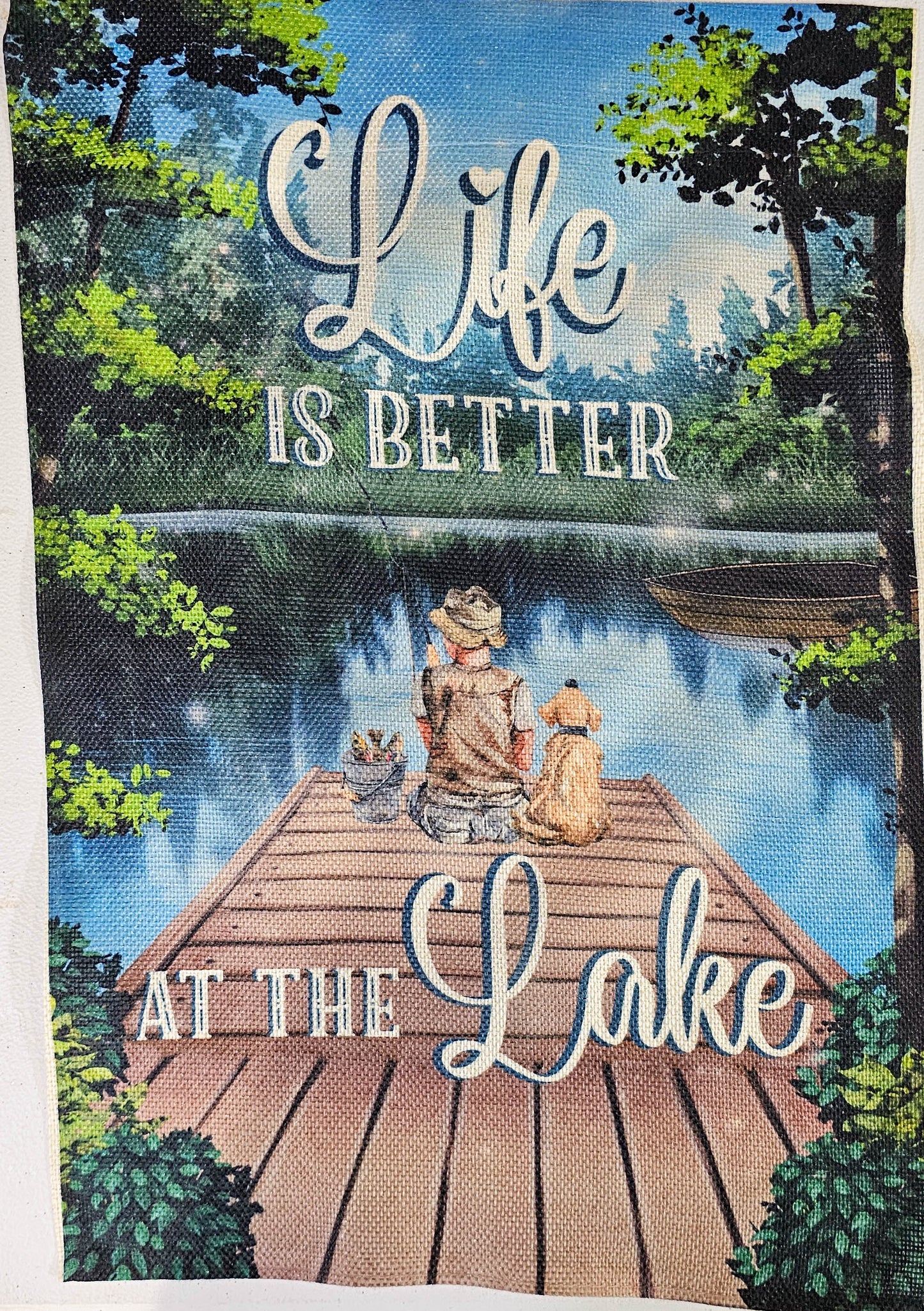 Garden Flag - Better at the Lake with custom garden flag design