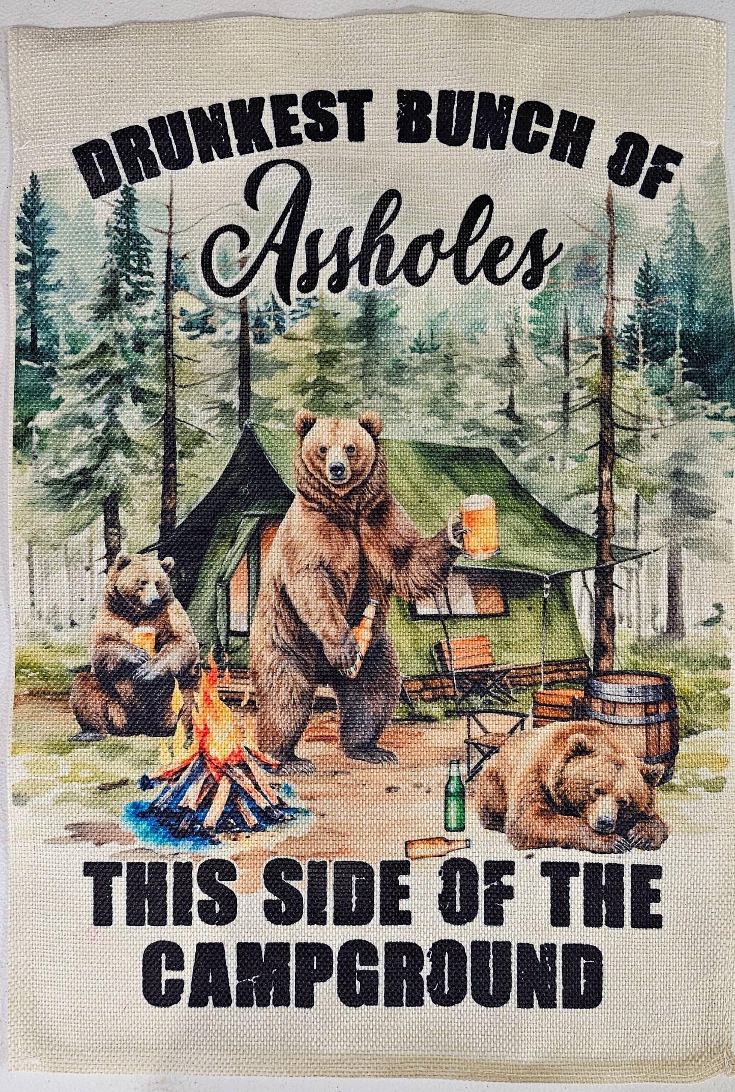 Garden Flag - Drunkest Asshole with custom garden flag design