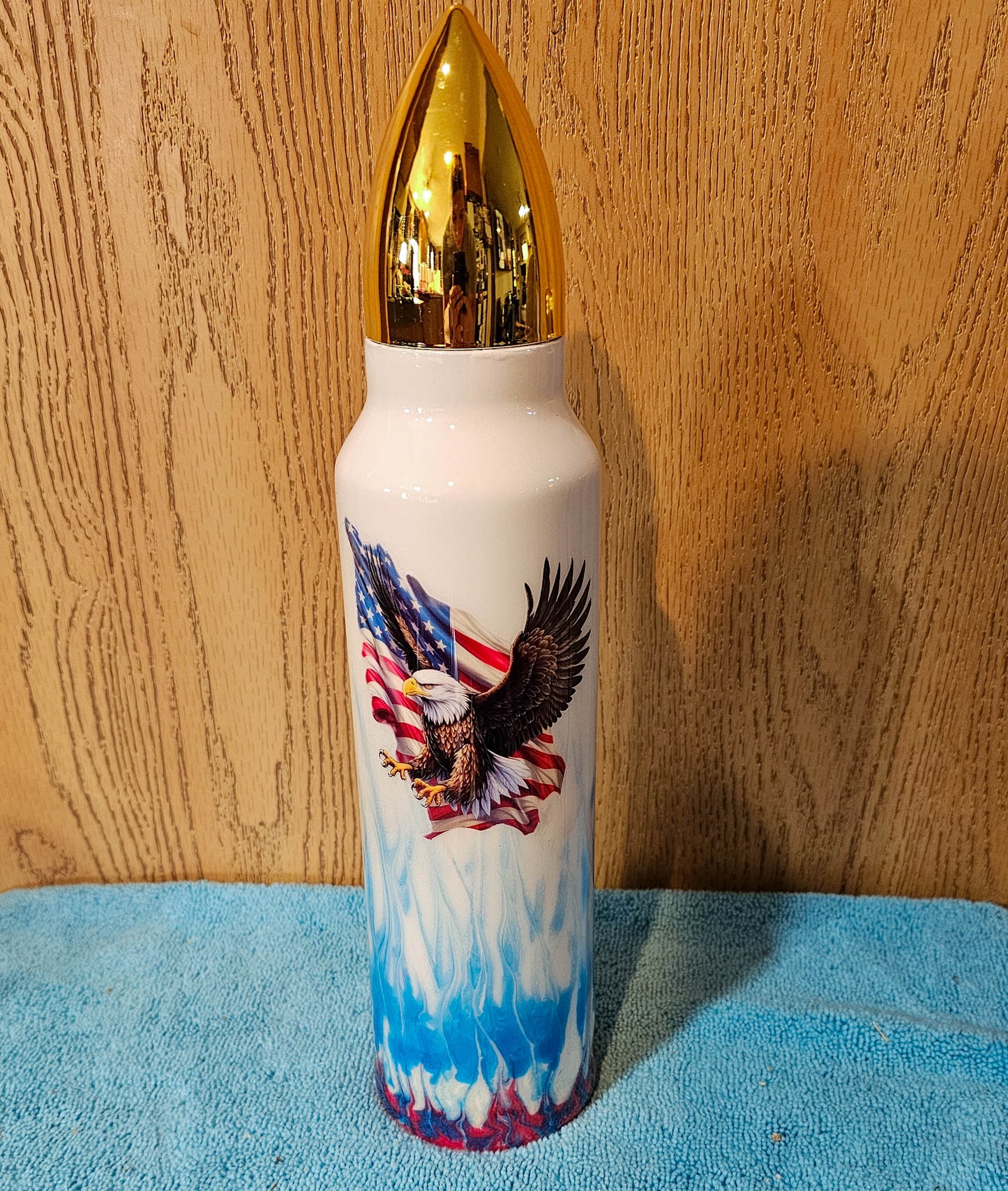 32 oz American Bullet Tumbler with custom tumbler design
