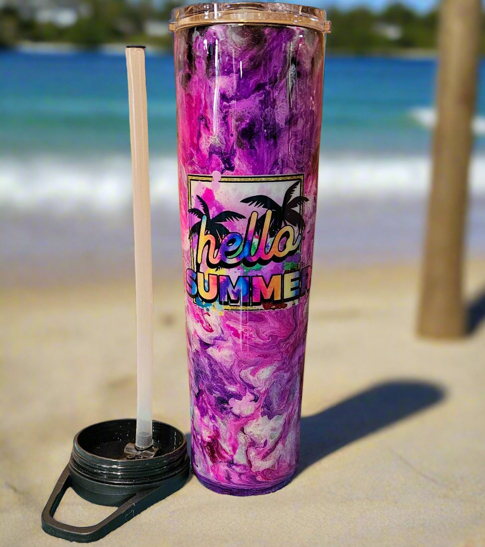 35 oz Duo - Hello Summer with custom gift design