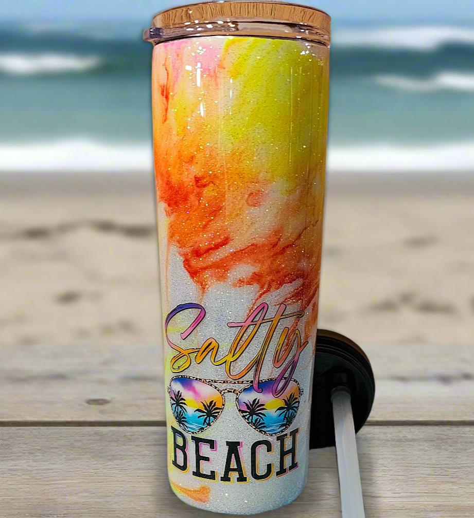 20 oz Duo Salty Beach with custom gift design
