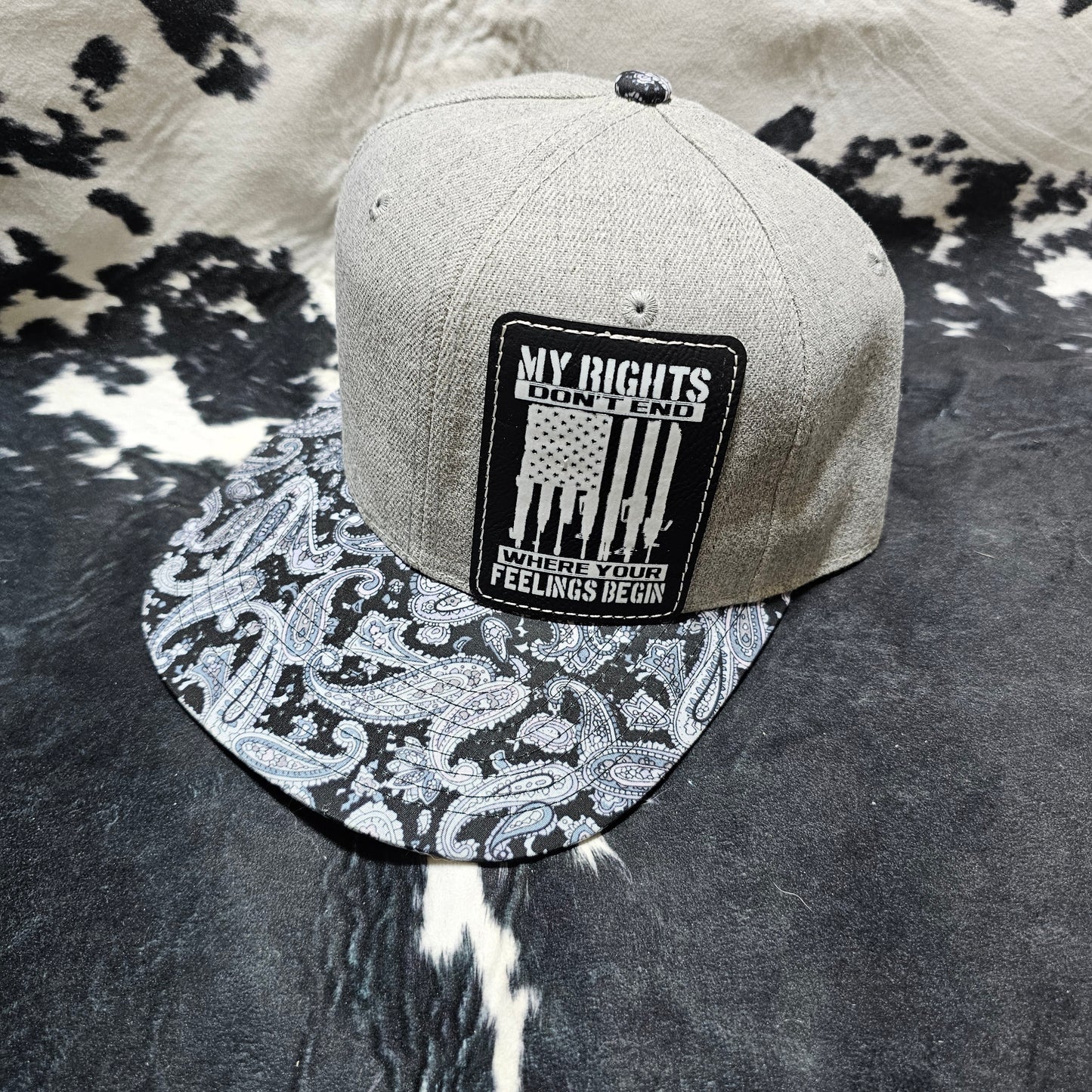 Leather Patch Hat - My Rights with custom hat design