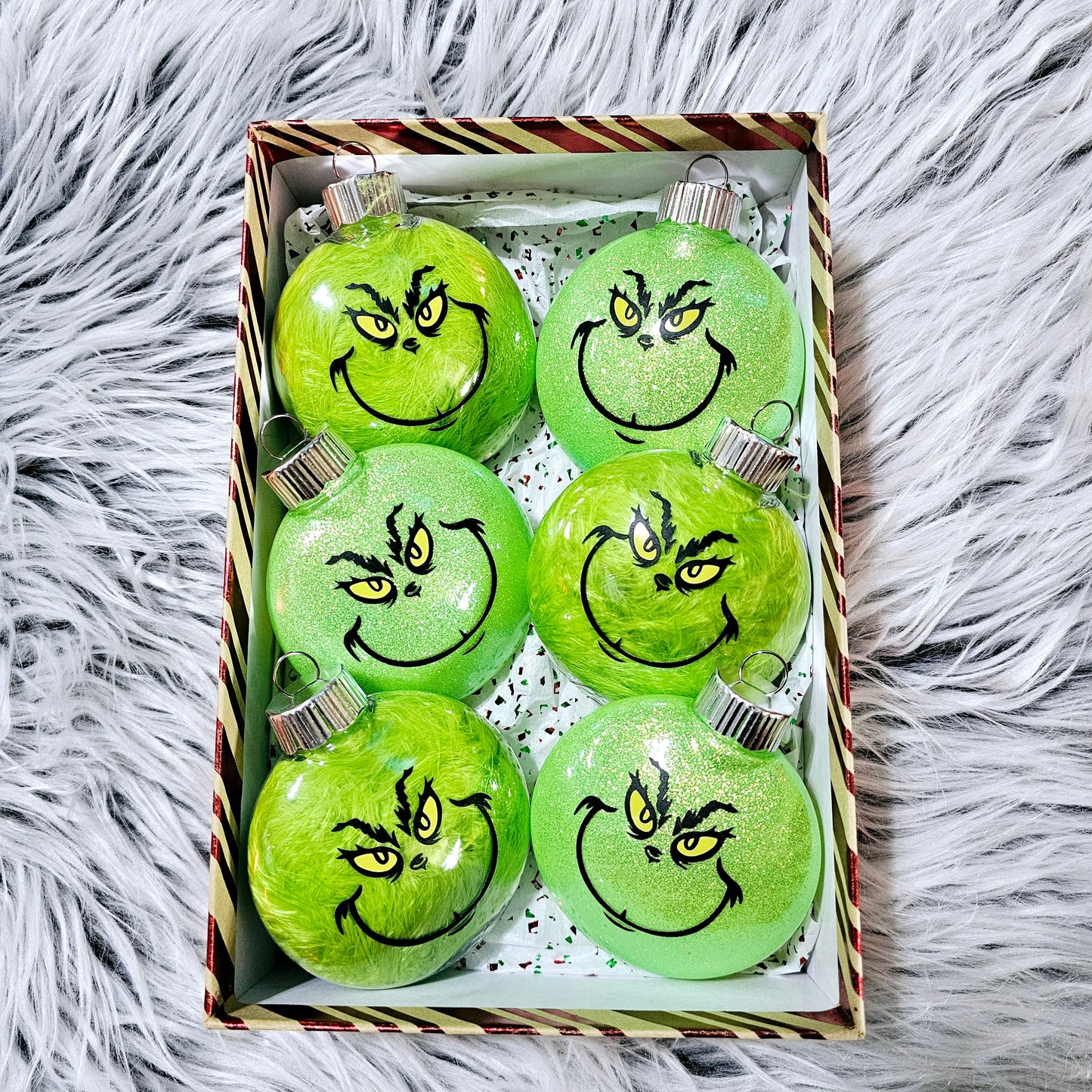 Christmas Ornament - Green Guy with custom gift design