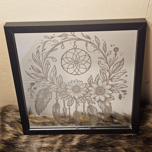 Etched Mirror w/LED Lighting