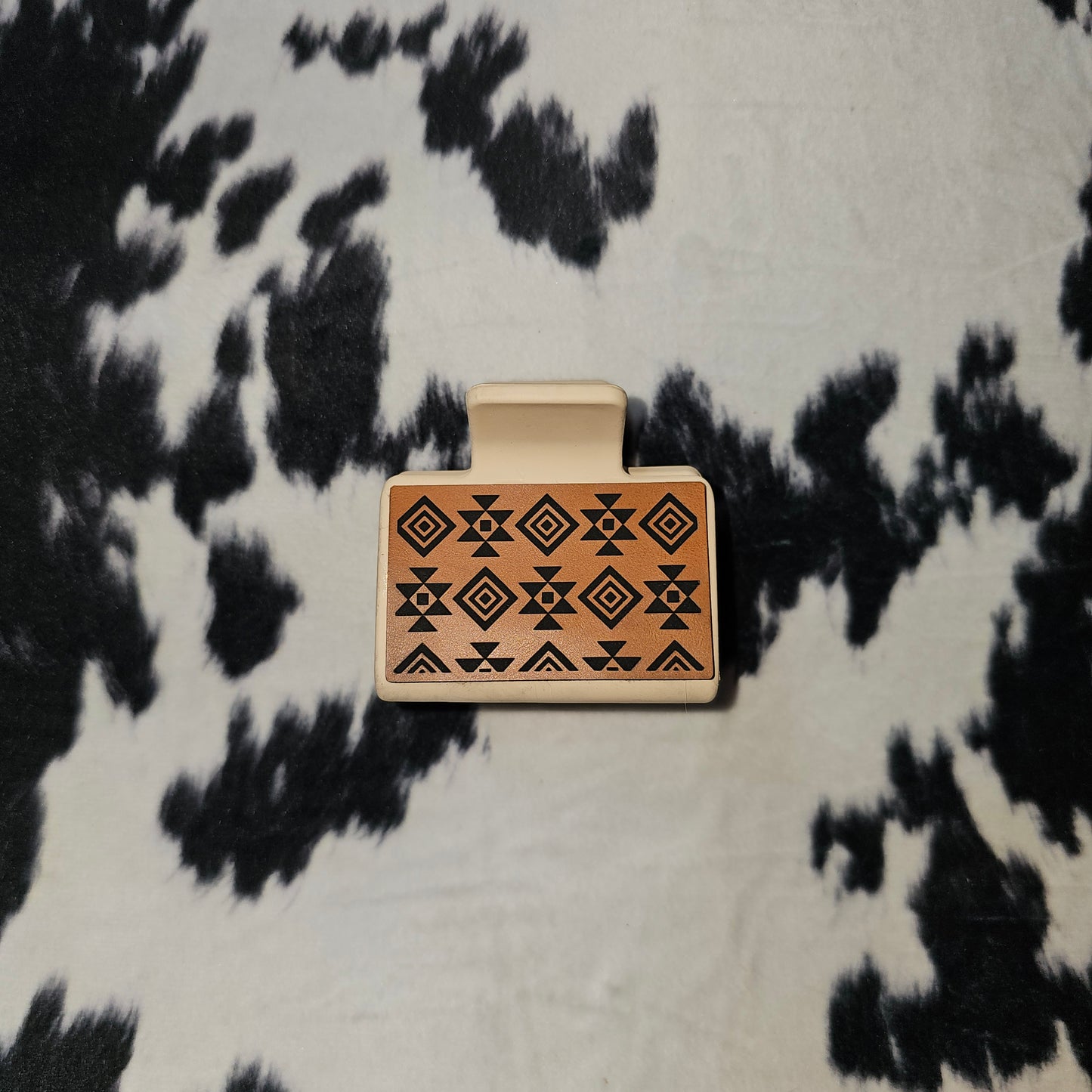 Leather Engraved Claw Clips