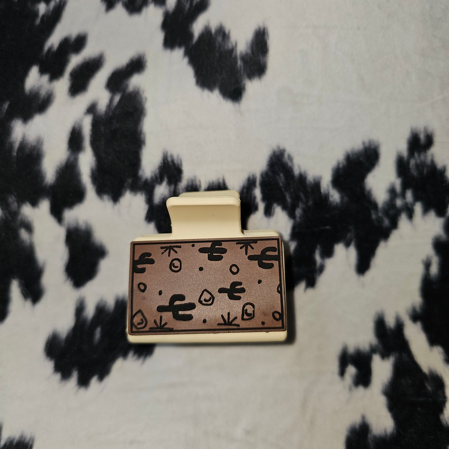 Leather Engraved Claw Clips