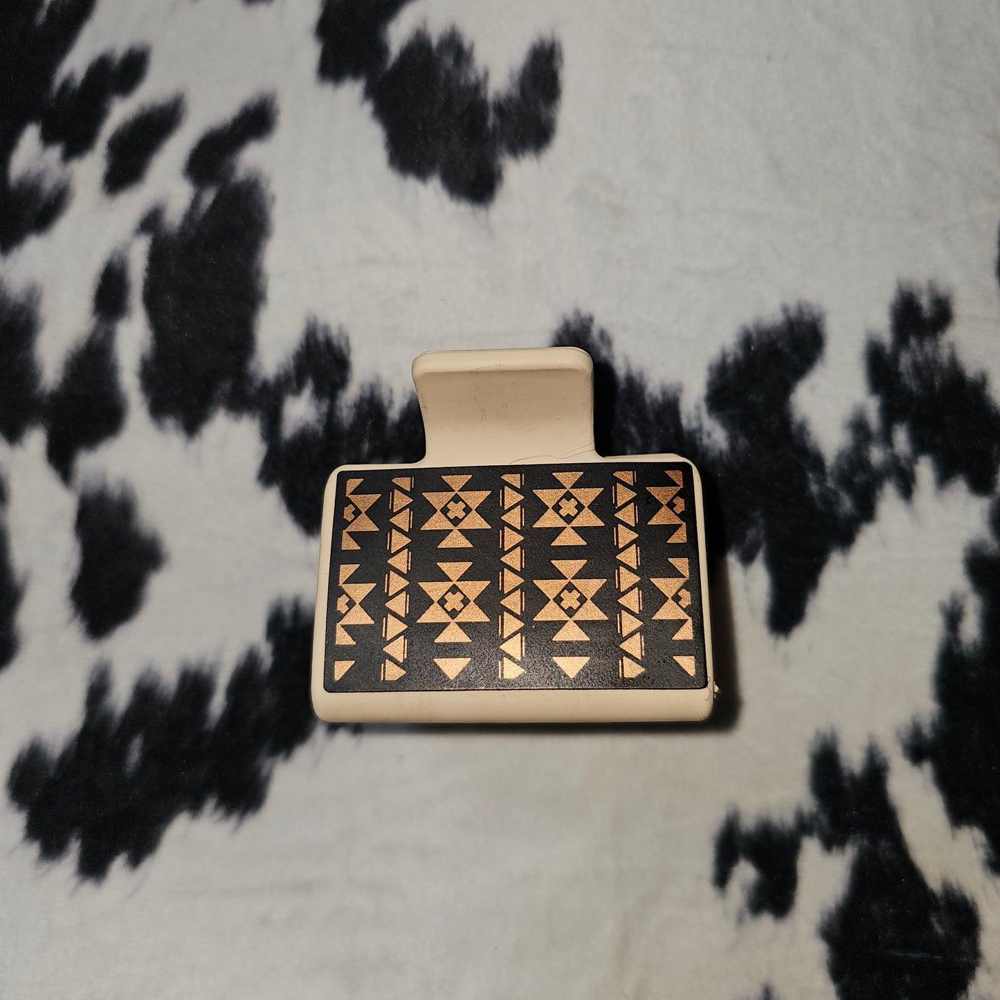 Leather Engraved Claw Clips