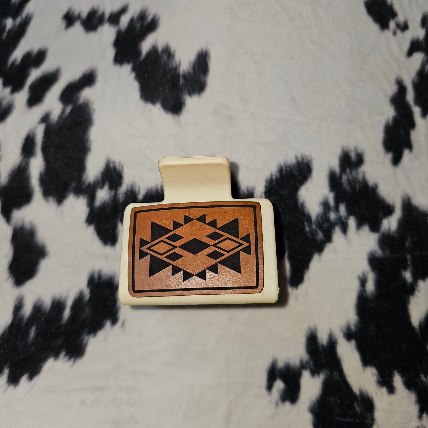 Leather Engraved Claw Clips