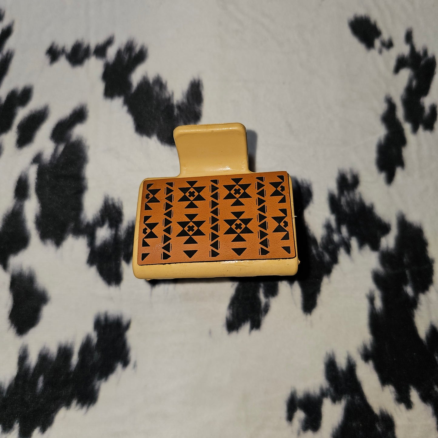 Leather Engraved Claw Clips