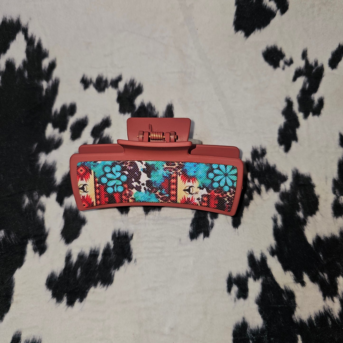 Leather Engraved Claw Clips
