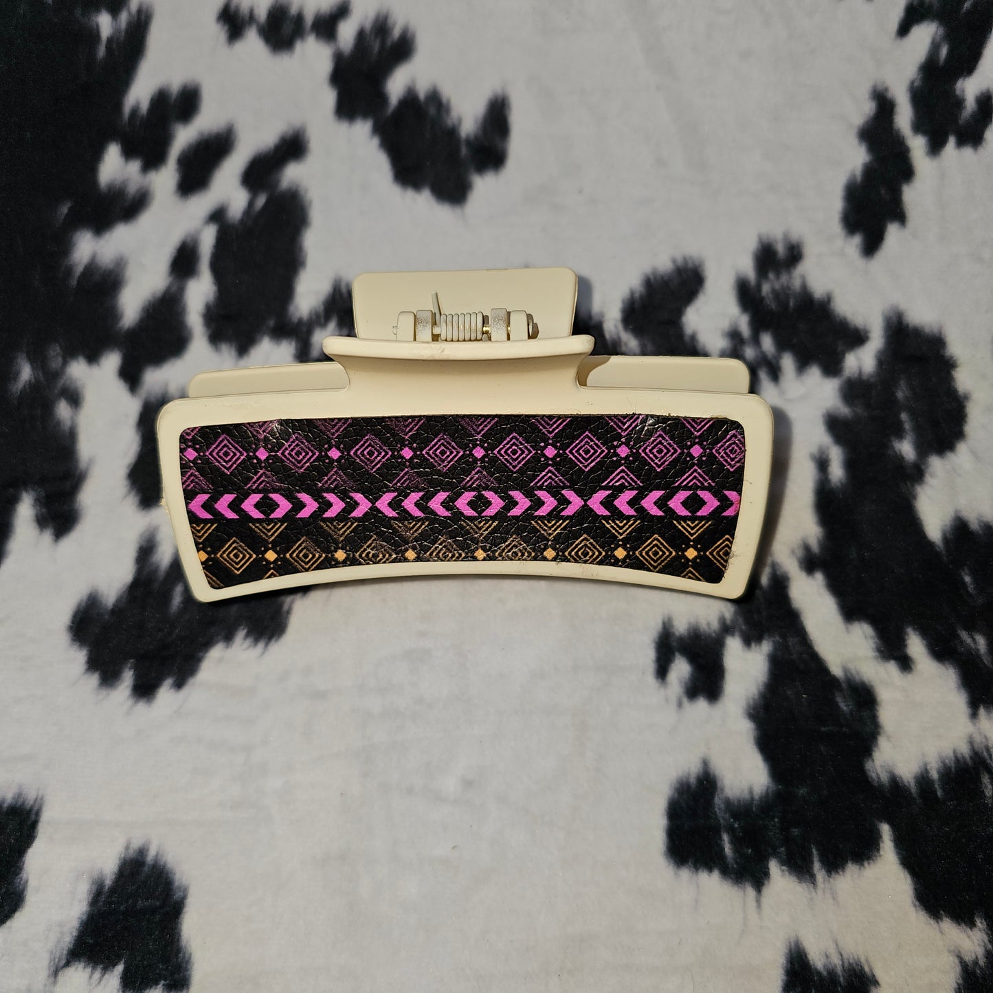 Leather Engraved Claw Clips