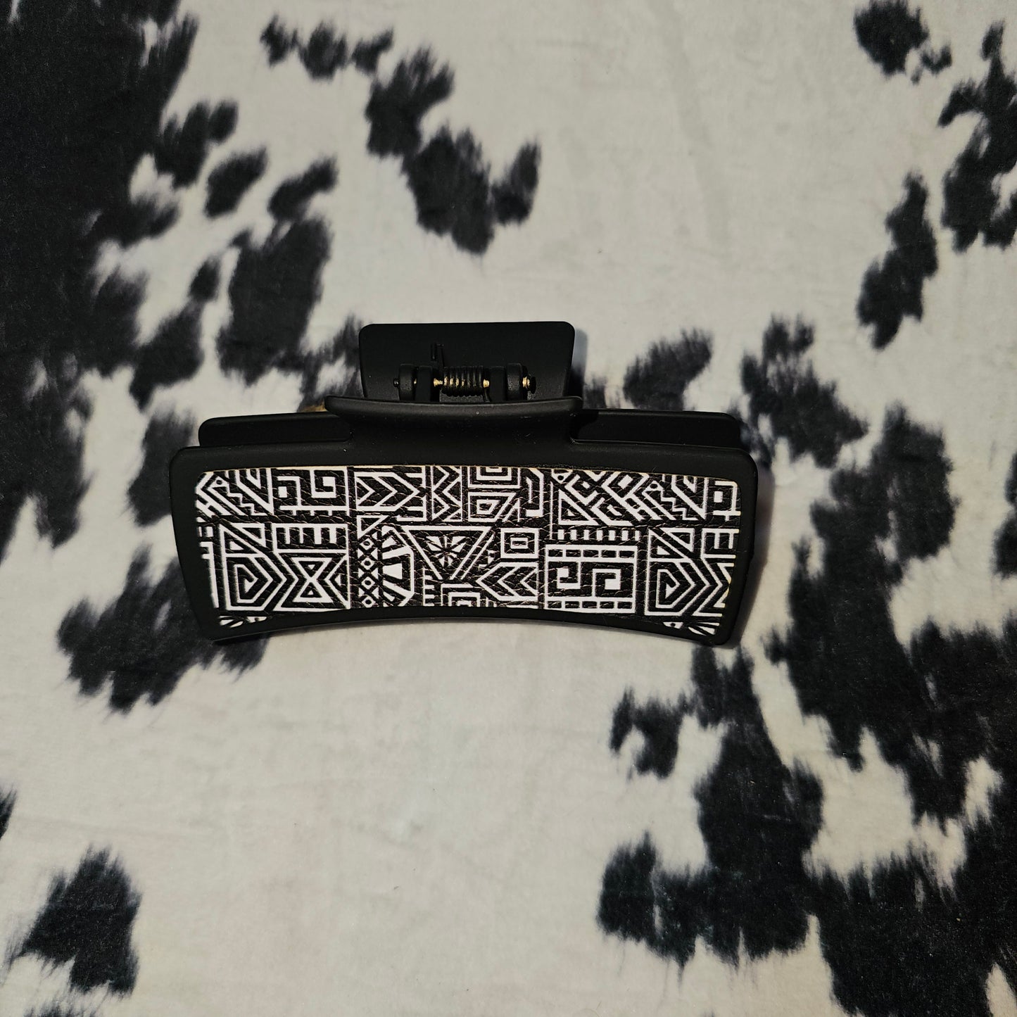 Leather Engraved Claw Clips