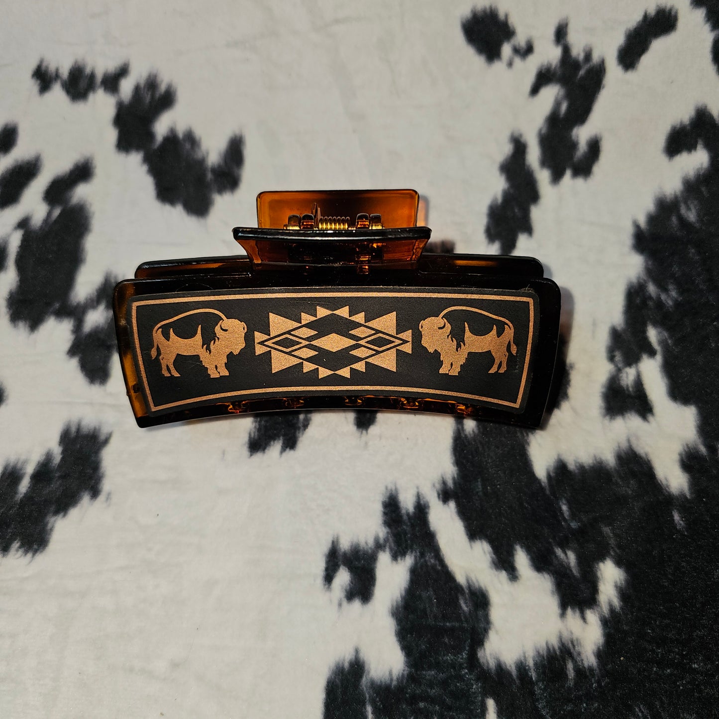Leather Engraved Claw Clips