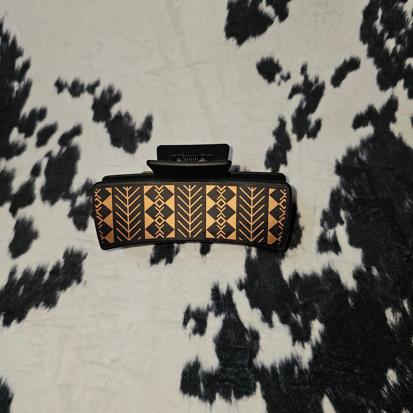 Leather Engraved Claw Clips