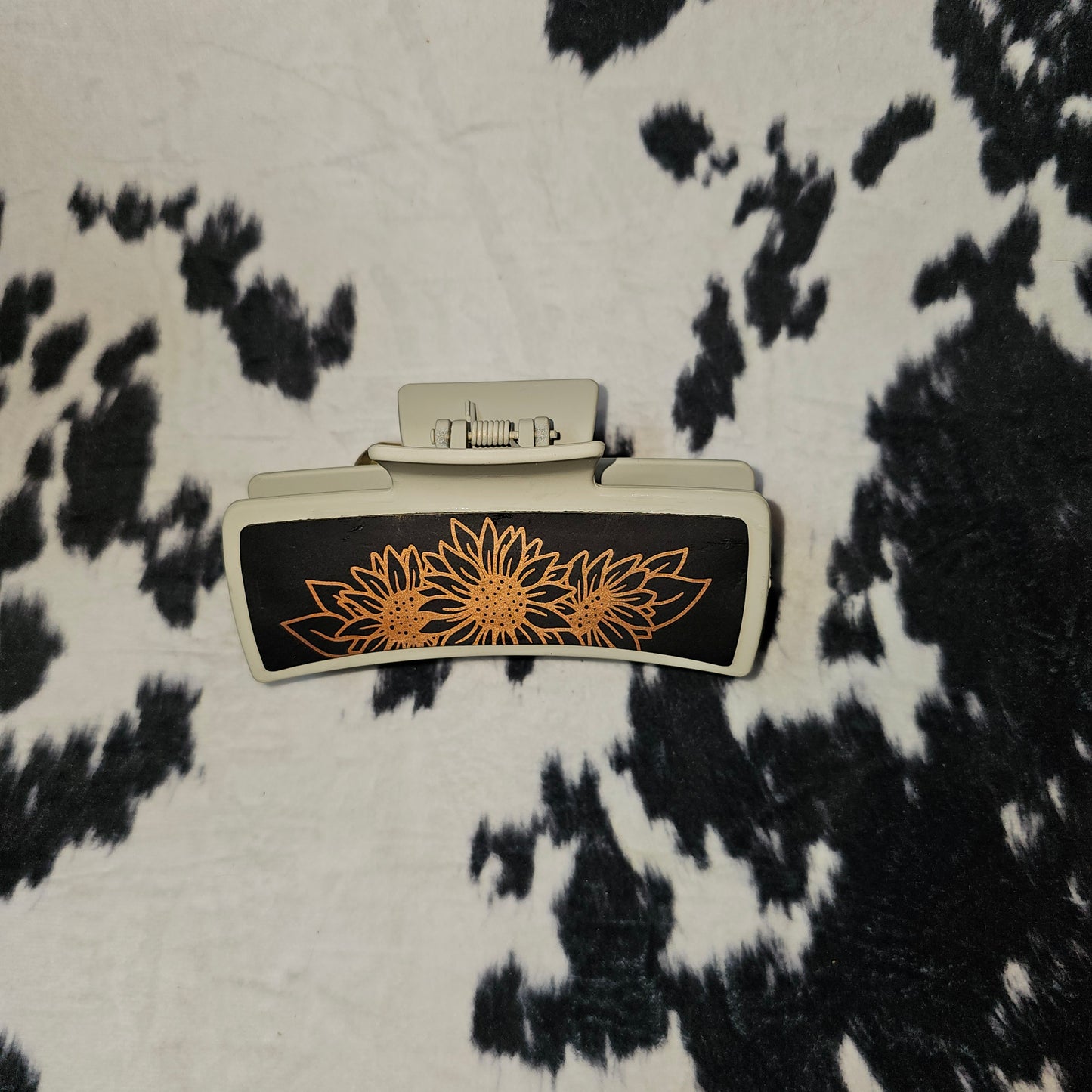 Leather Engraved Claw Clips