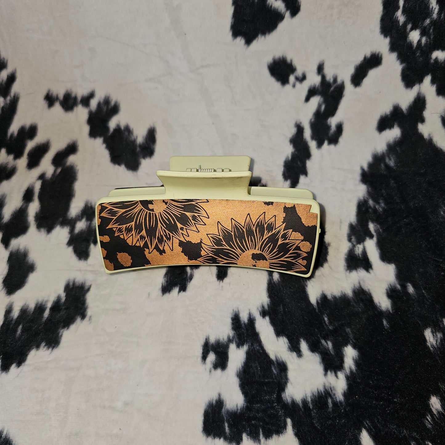 Leather Engraved Claw Clips