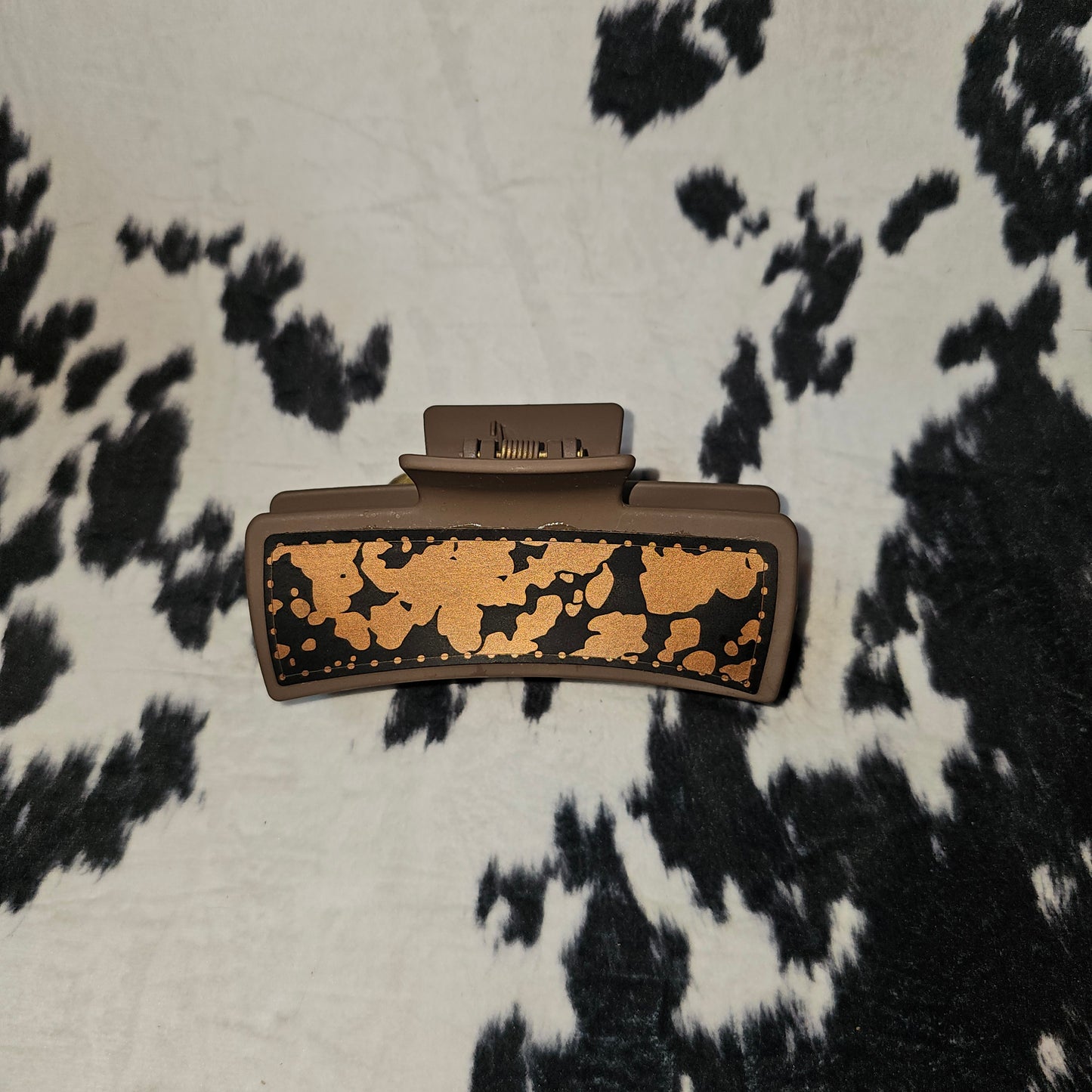 Leather Engraved Claw Clips