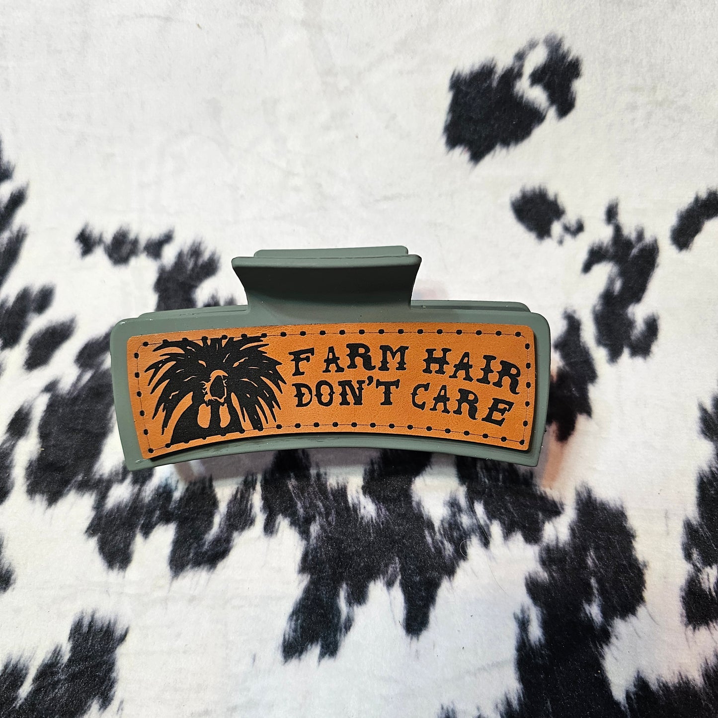 Leather Engraved Claw Clips
