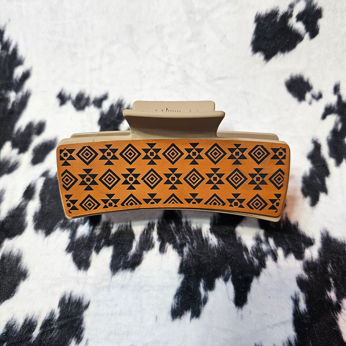 Leather Engraved Claw Clips