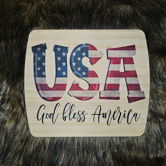American Flag USA - Lg Cutting Board