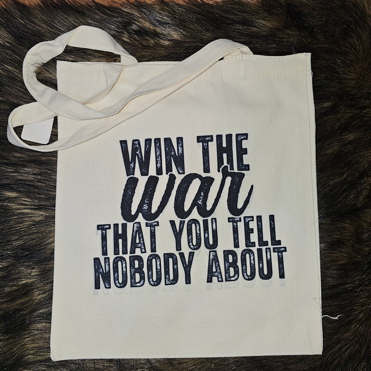 Win the War Canvas Tote