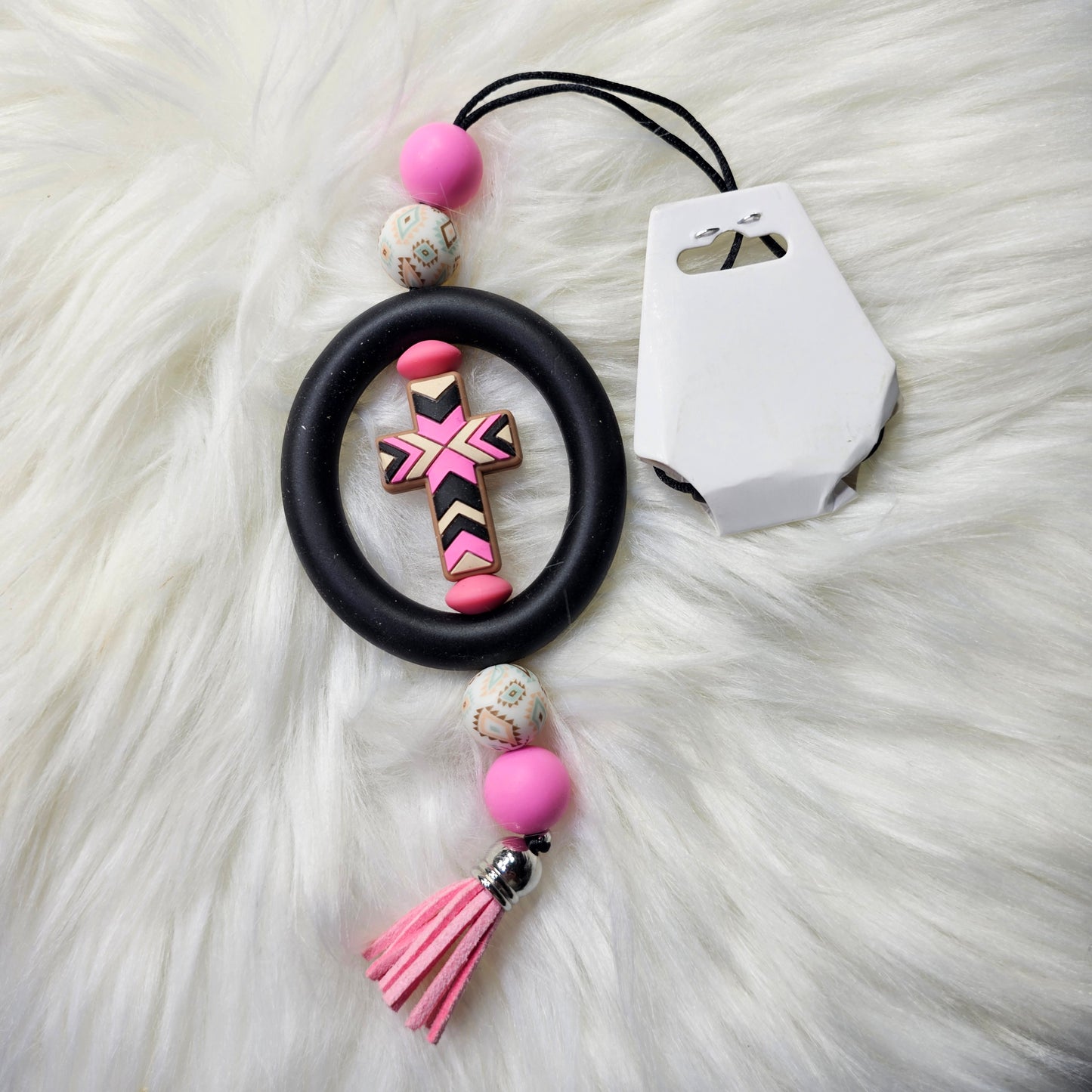 Beaded Mirror Charm