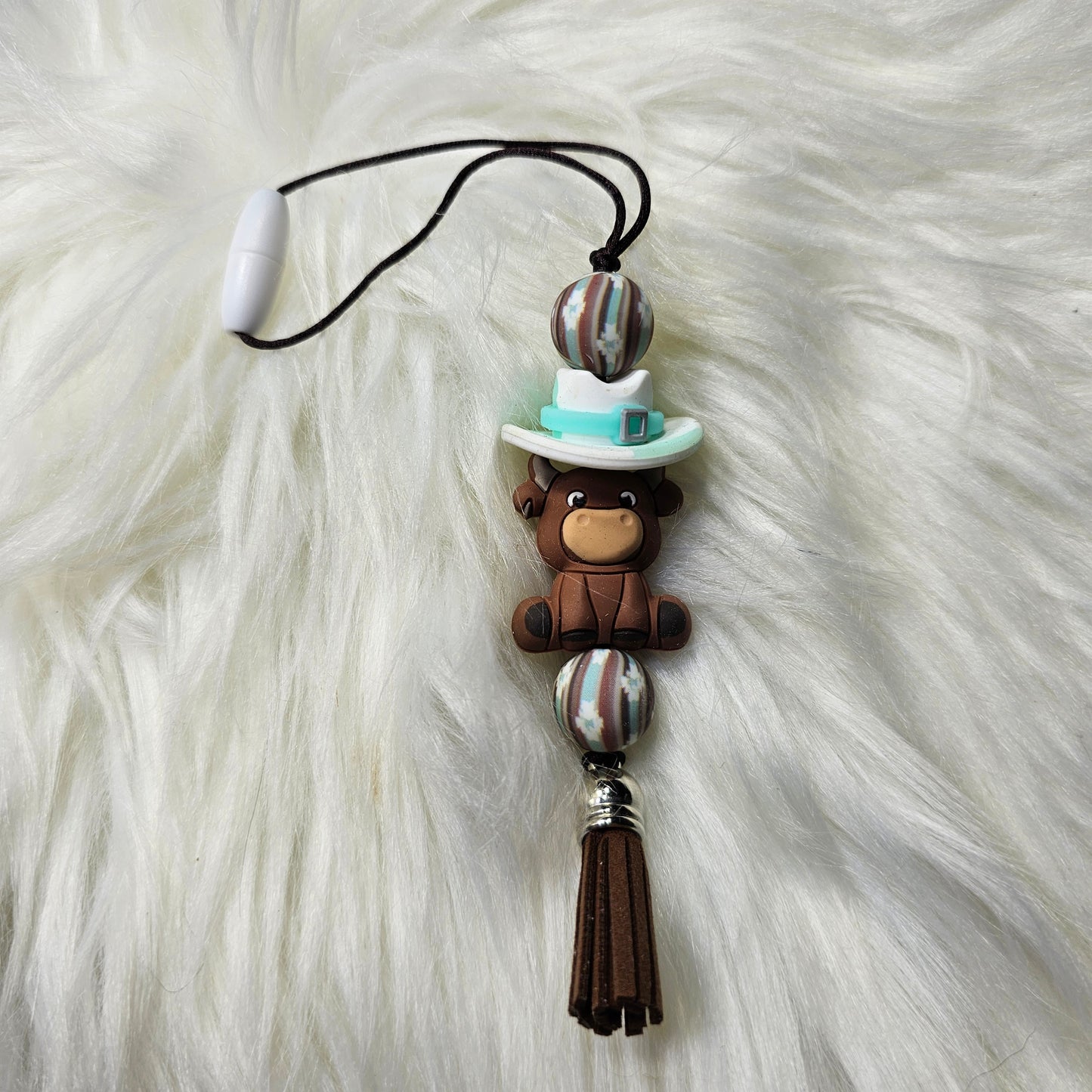 Beaded Mirror Charm