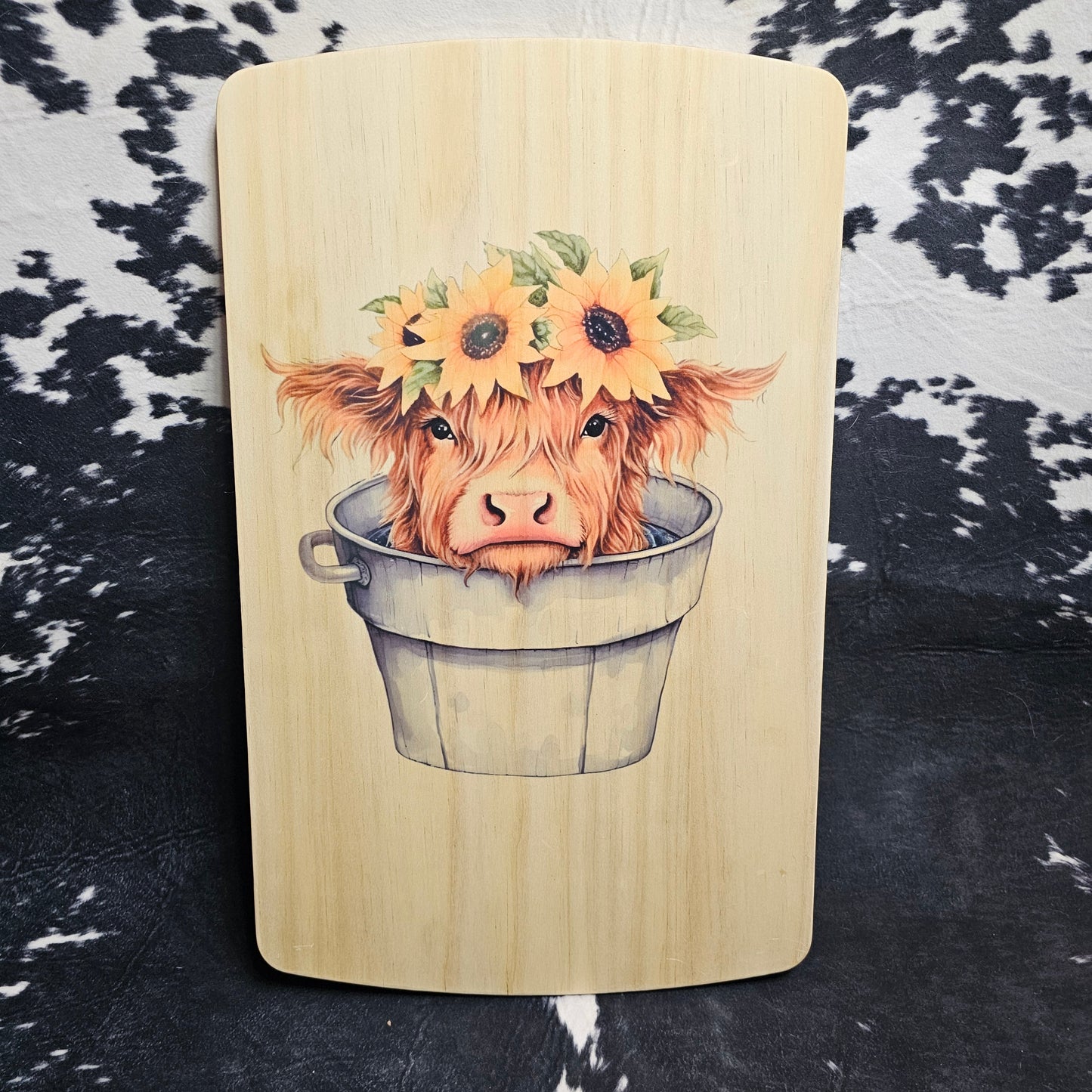 Highland Cow – Western – Wood Cutting Board