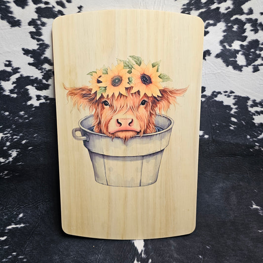 Highland Cow - XL Wood Cutting Board