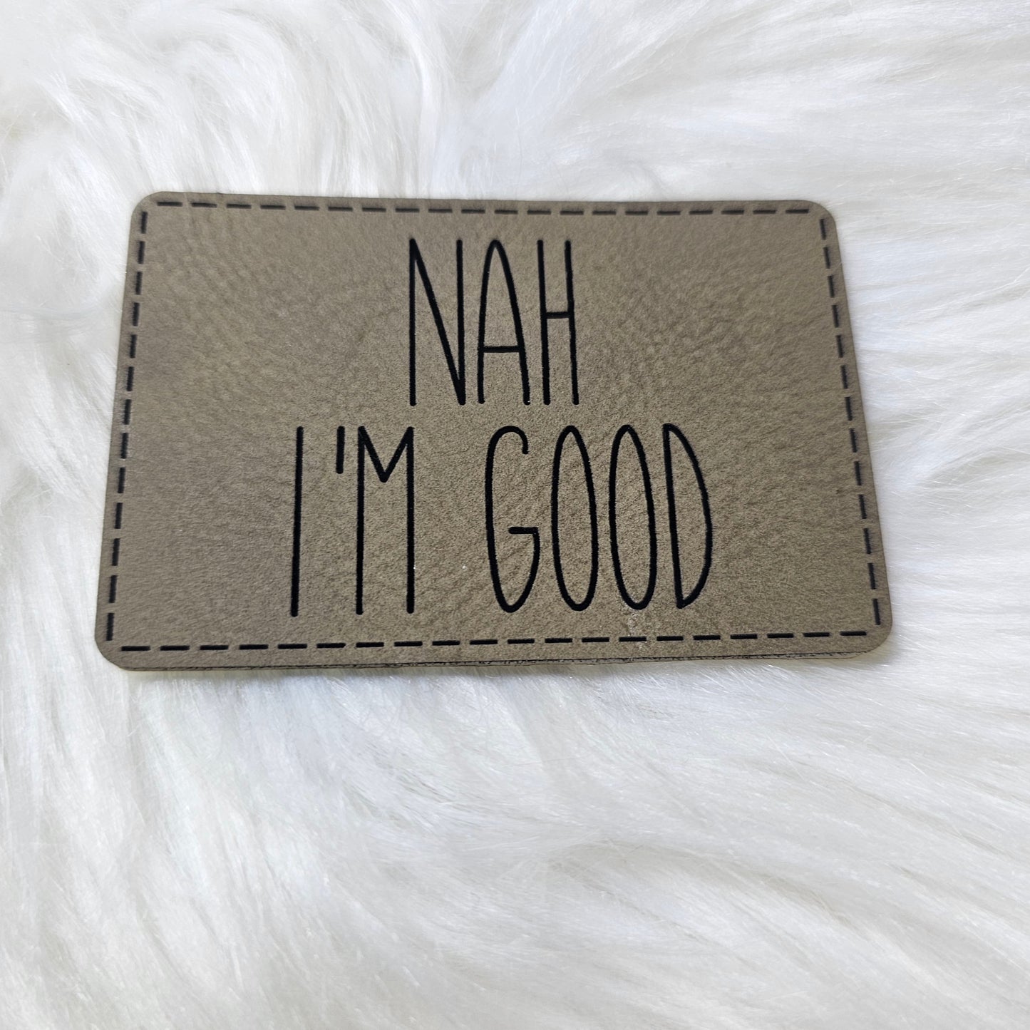Laser Engraved – Everyday Hat Patch – Leather Hat Patch