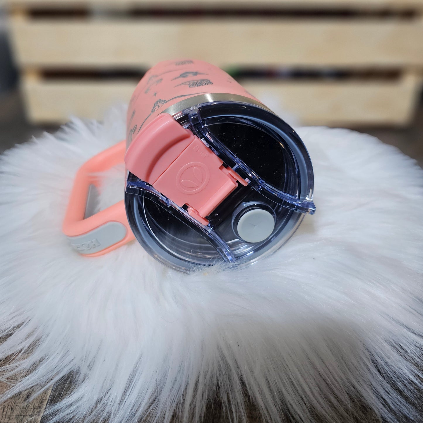 40 oz Laser Tumbler – Western Coral Pop