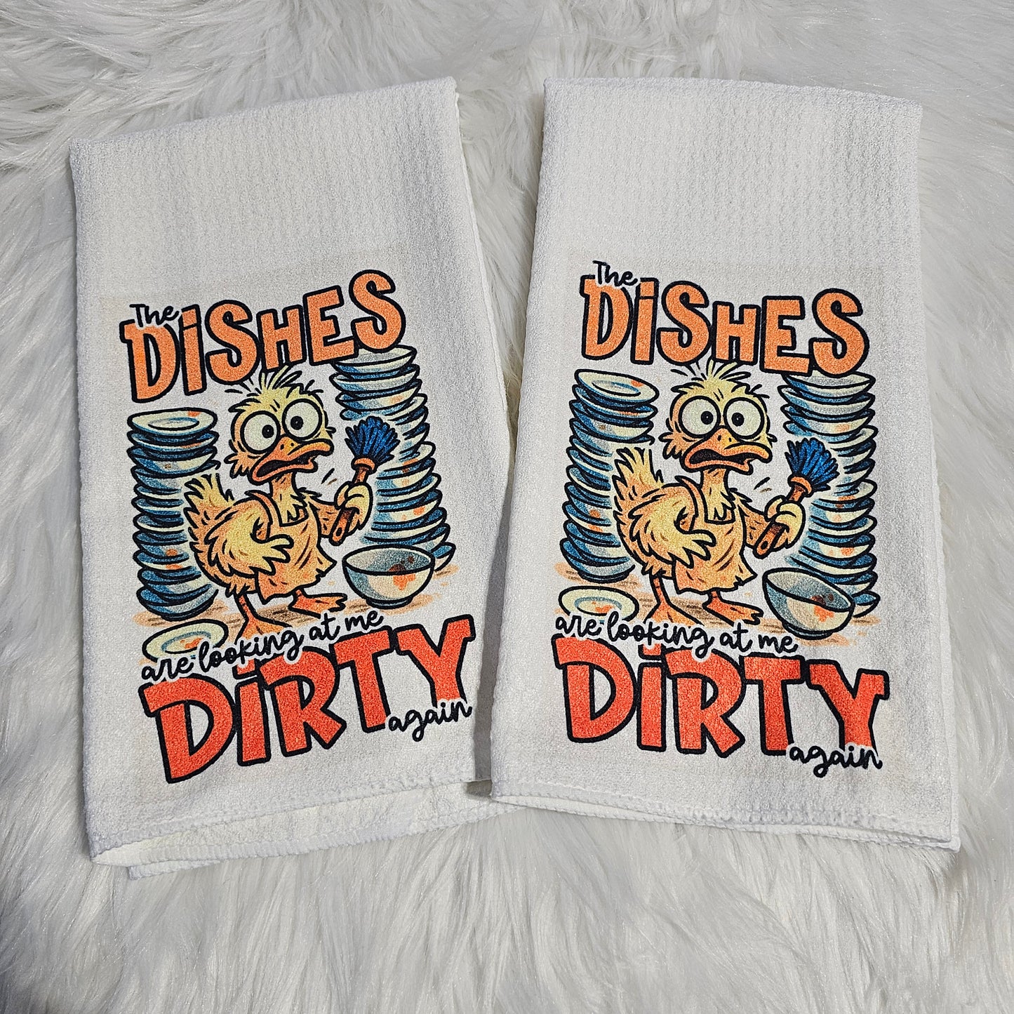 “Dirty Dishes Again” Towel Set