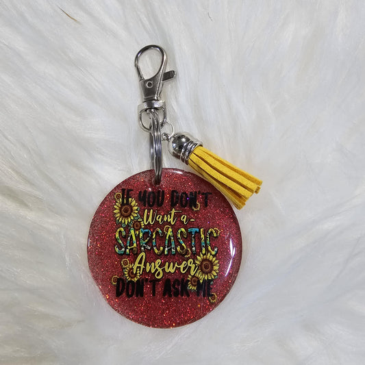 Acrylic Glitter Keychain