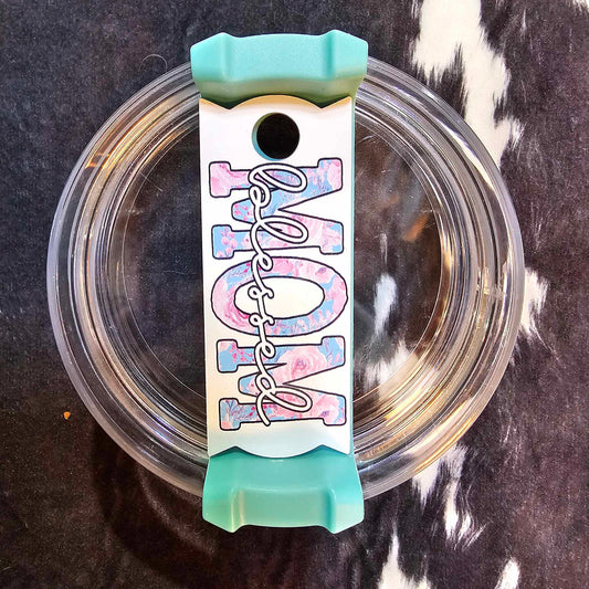 Slider lid tag accessory for customizing tumbler tops