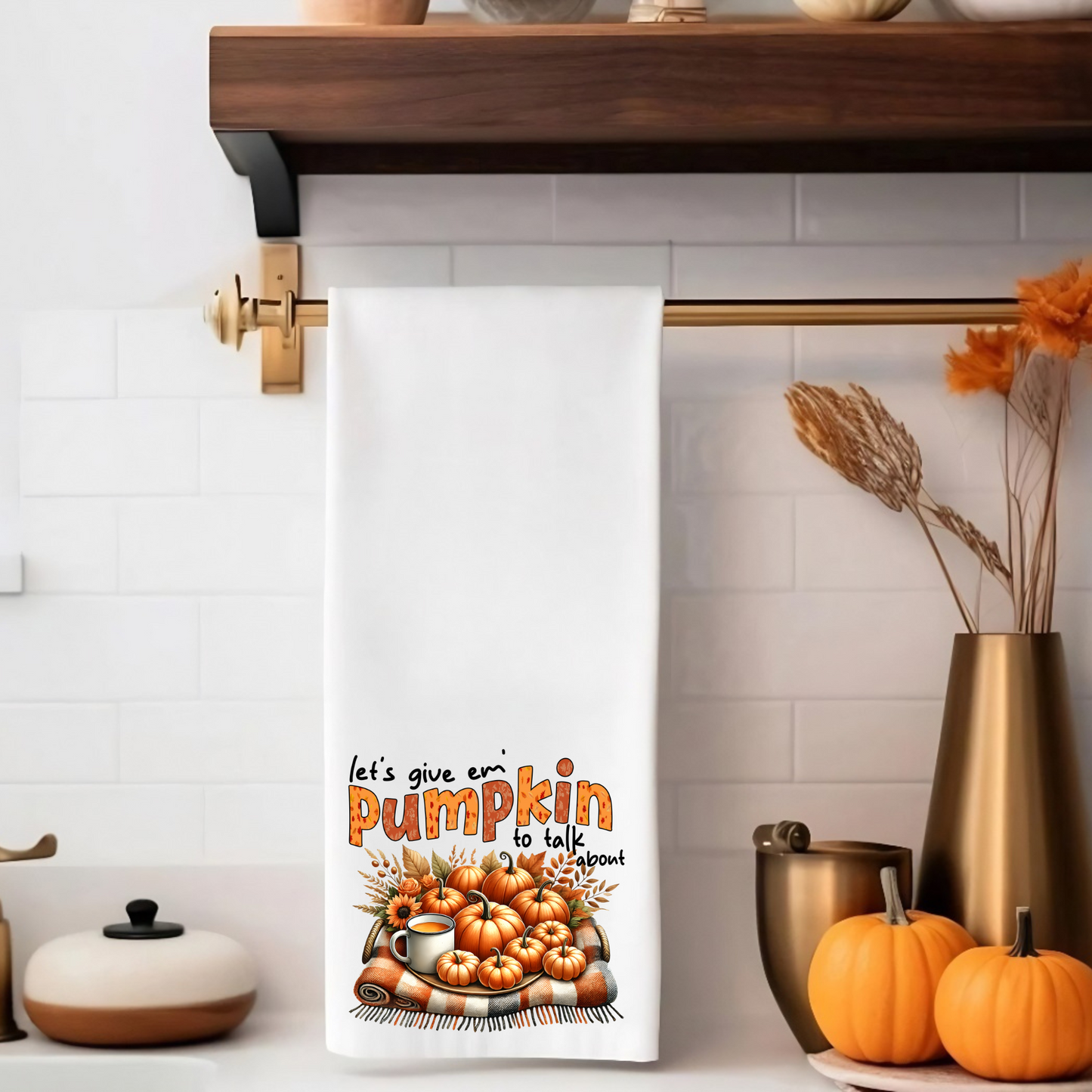 Towel-Pumpkin to Talk with custom gift design