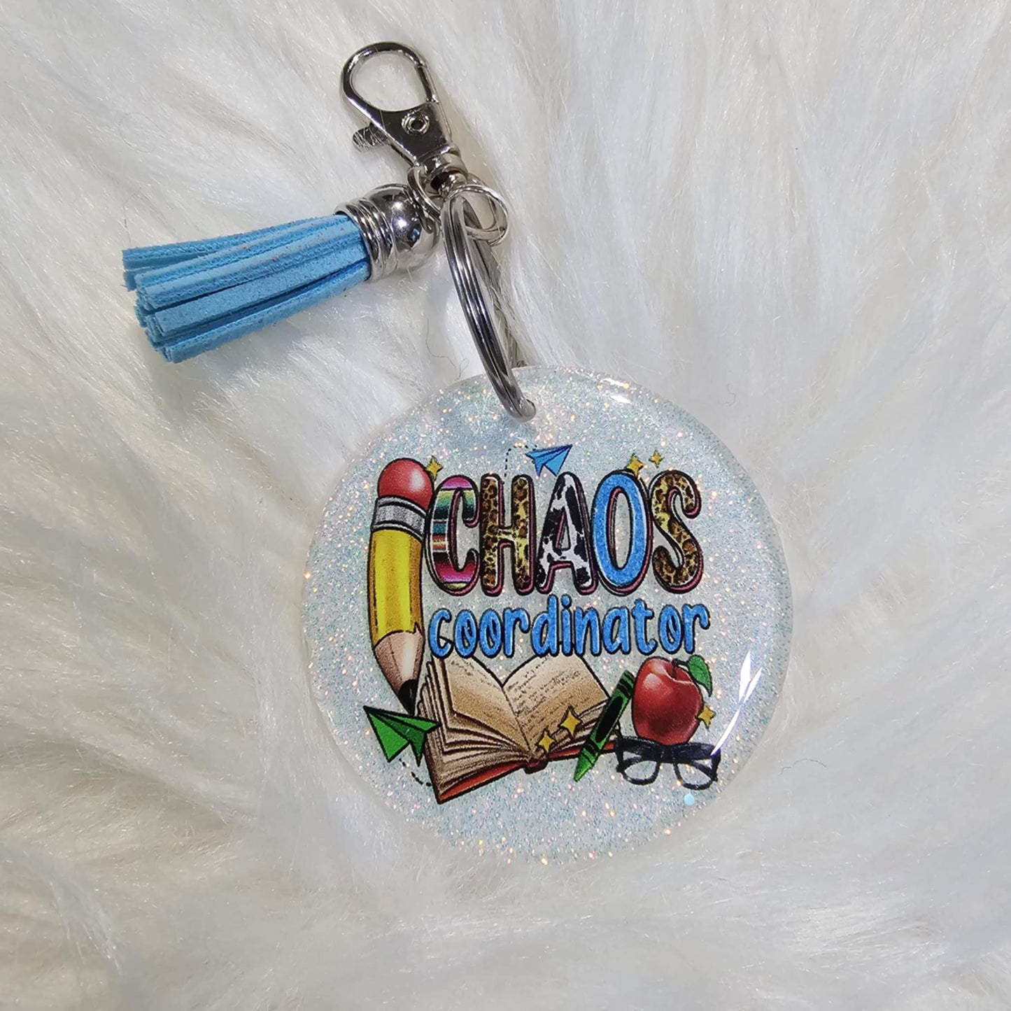 Acrylic Glitter Keychain – Bleacher Butt & Big Energy