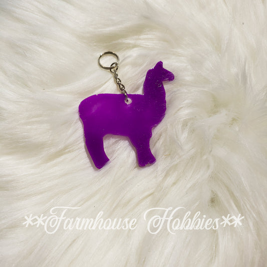 Large Keychain - Purple Llama Home Decor/Accessories Farmhouse Hobbies   
